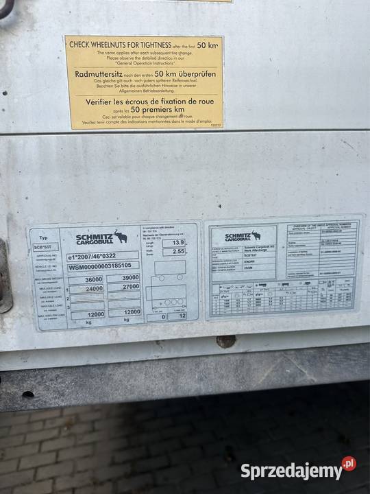 Naczepa Schmitz Cargobull BurtoFiranka MEGA Schmitz Cargobull lubelskie Wólka Orłowska