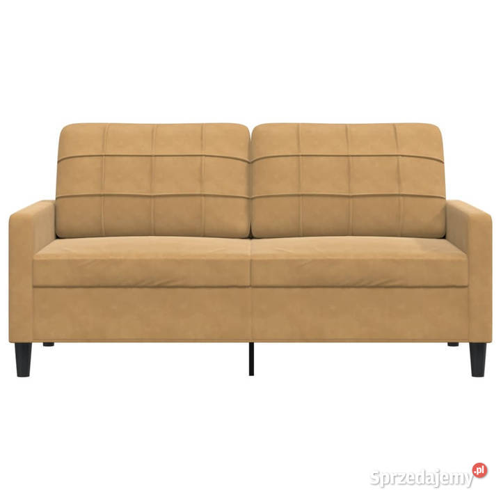 Sofa 2osobowa brązowa 140 tapicerowana aksamitem mazowieckie Warszawa sprzedam