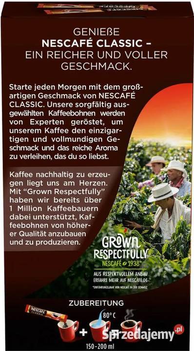 Kawa rozpuszczalna Nescafe Classic 30 x 2g Świdnica sprzedam