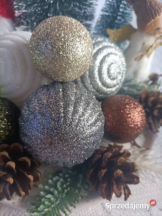 Stroik świąteczny ręcznie wykonany wielokolorowy Aleksandrów Łódzki sprzedam