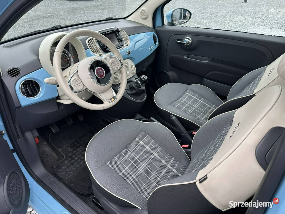 Fiat 500 12 69 2016r Lounge panorama zadbany I nieuszkodzony 500 dolnośląskie Wojkowice