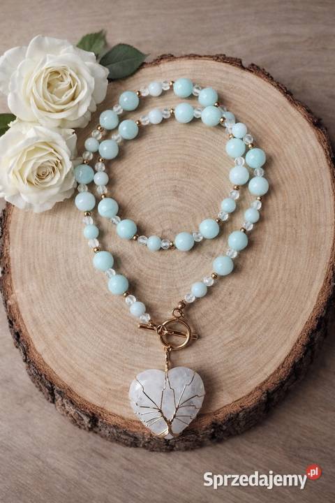 Naszyjnik MINTi Lover kamienie naturalne jadeit Zielonki