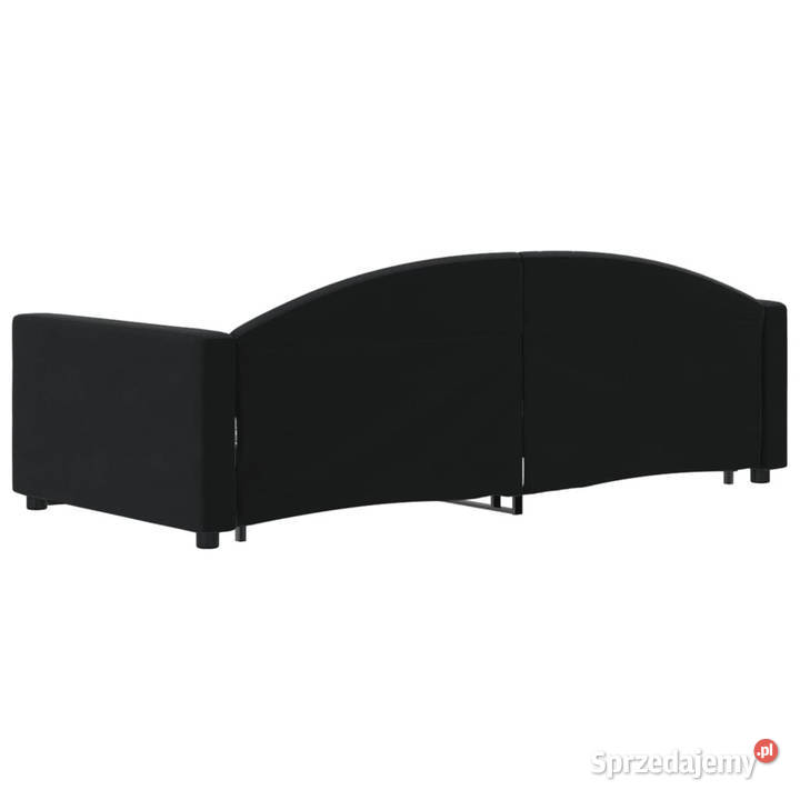 Sofa rozsuwana czarna aksamit 90x200 WM3197305 Warszawa