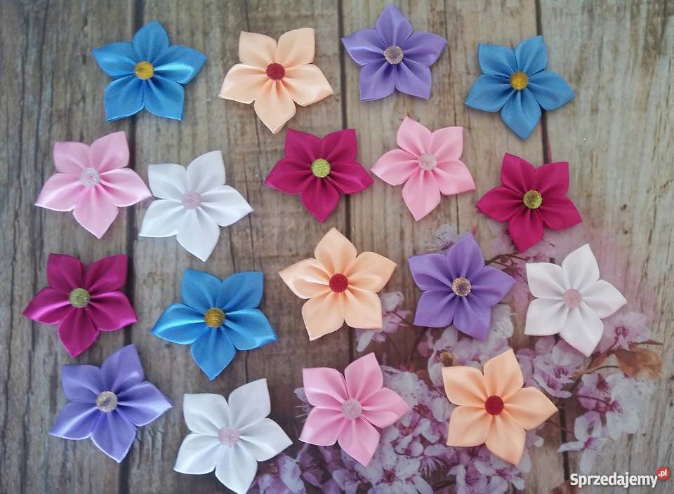 Kwiatki ze wstążki podlaskie Czeremcha