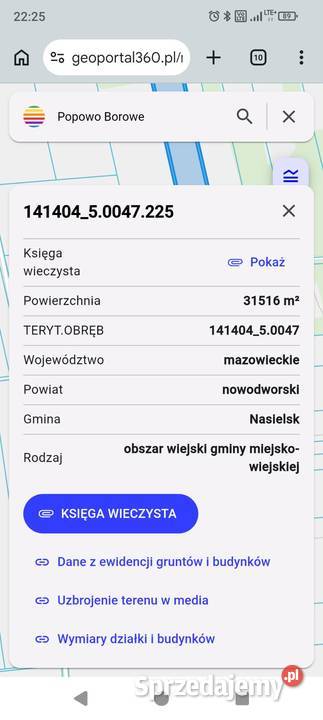 Grunty rolne Nieruchomości Popowo Borowe