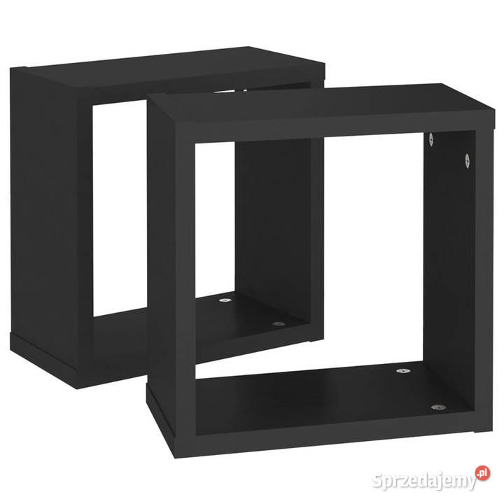 Półki ścienne kostki 2 czarne 30x15x30 WM807001 Warszawa