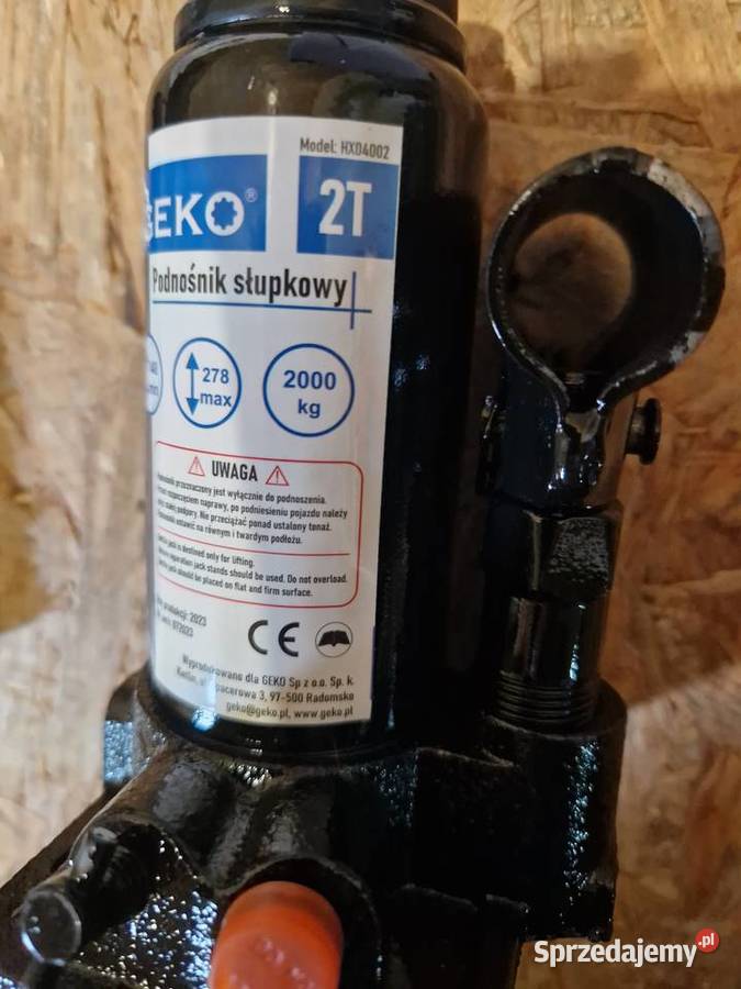 Podnośnik hydrauliczny słupkowy 2T GEKO G01050 Klucze hydrauliczne Narzędzia hydrauliczne sprzedam