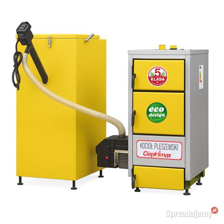 Kocioł z podajnikiem na pellet NKGP 25kW 250m2 5