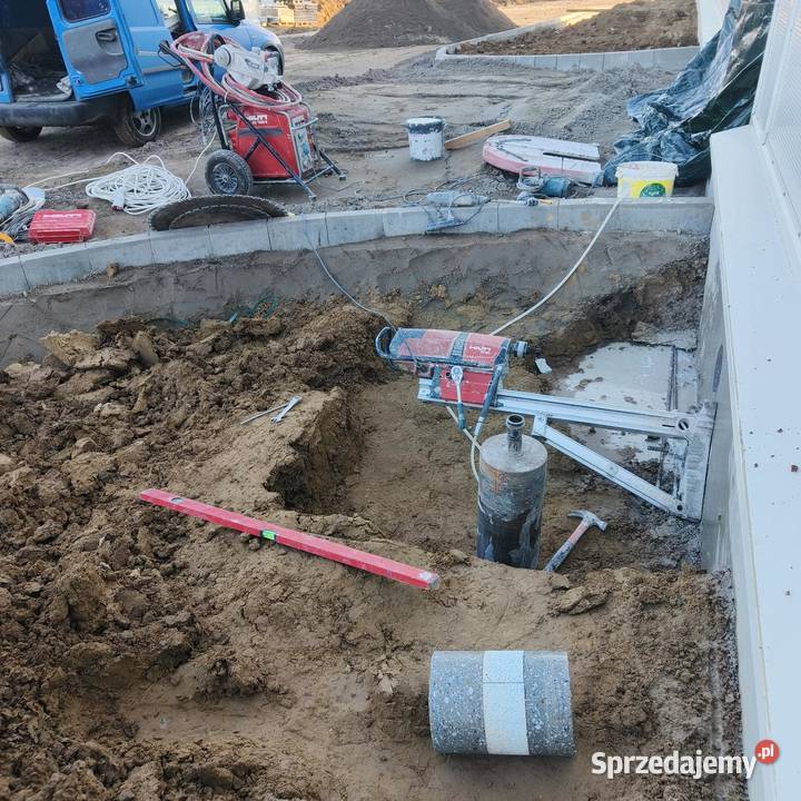 Wiercenie otworów diamentowe cięcie przewierty Szczecinek usługi budowlane