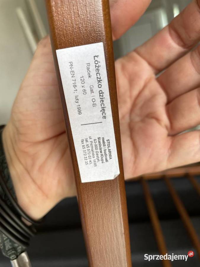 Łóżeczko dziecięce drewniane na materac 120x60 Kraków