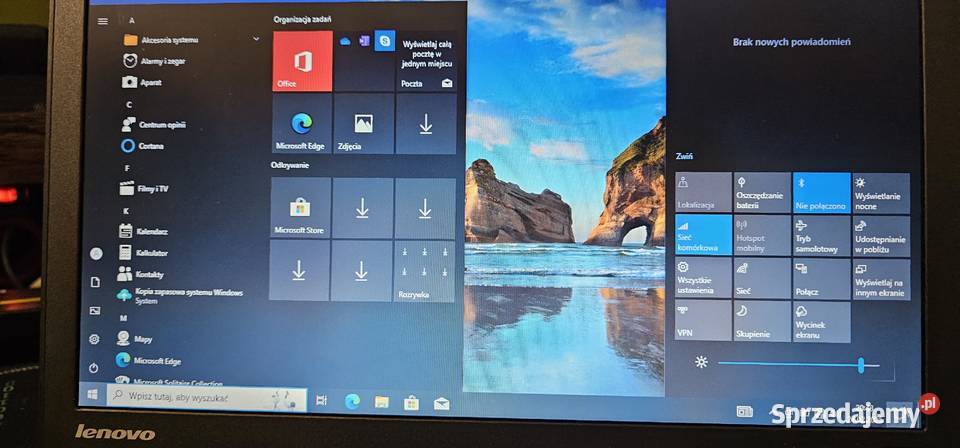 Lenovo 4GLTE Win10pro 256SSD Bateria 5 Godzin Taktowanie 2300