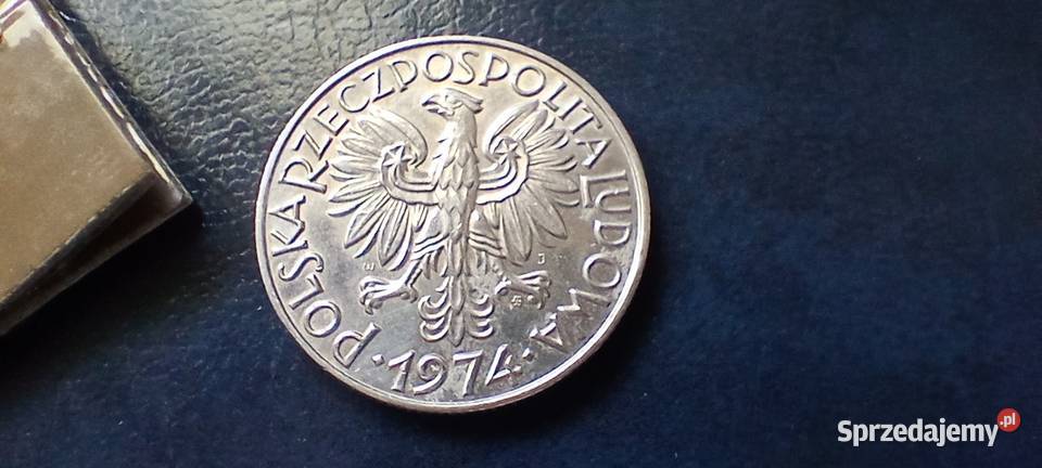 Stare monety 5 złotych 1974 Rybak PRL Polska