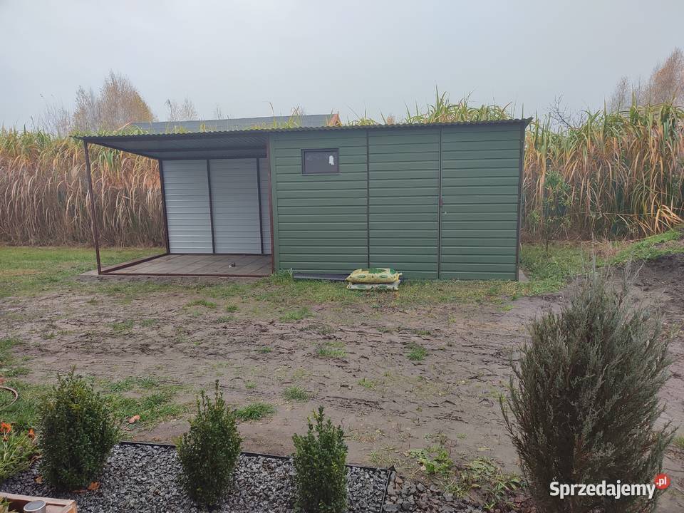 C67 Garaż Blaszany Wiatka ogrodowa Drewutnia