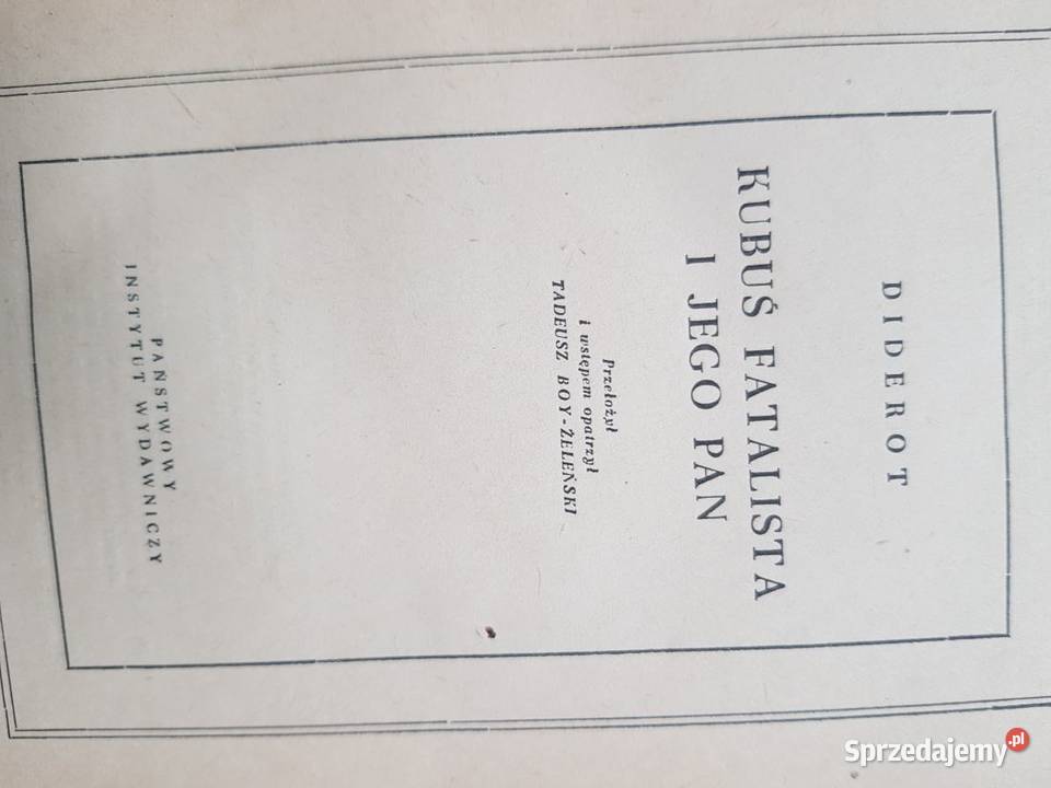 Denis Diderot Kubuś Fatalista i jego Pan książka Kielce