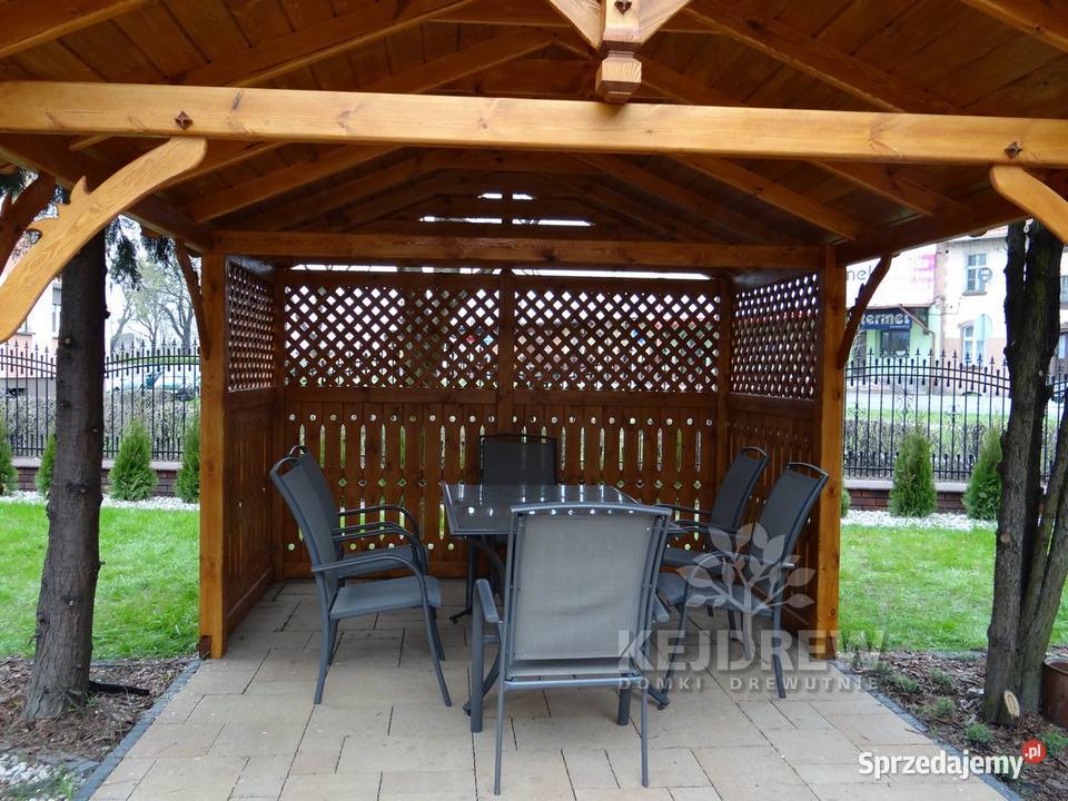 Aktana ozdobna wiata drewniana drewniany garaż Piła Pierwsza