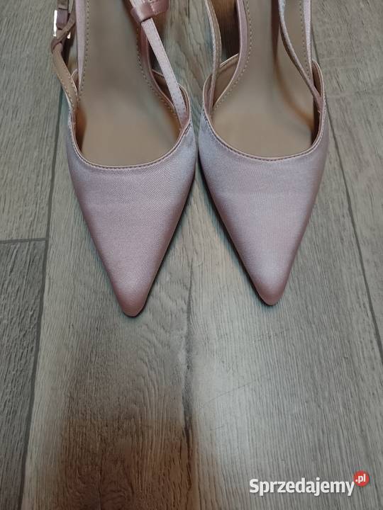 40 Różowe Pudrowe czółenka szpilki wieczorowe z Kraków
