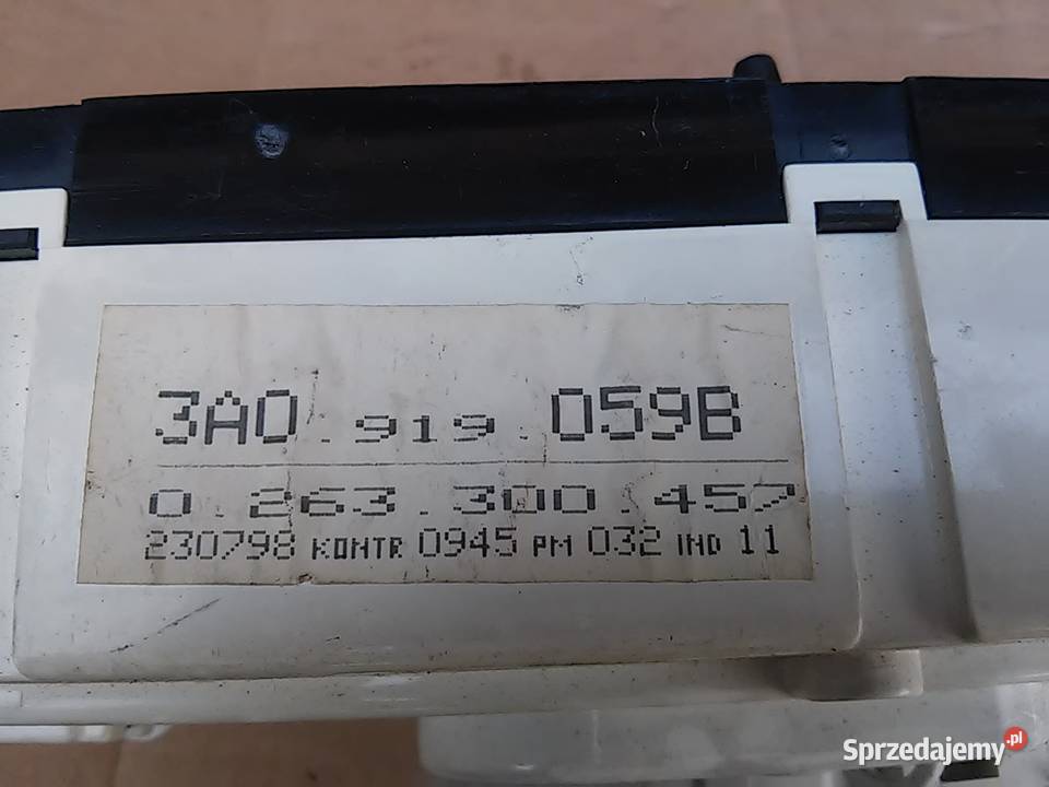 Licznik zegar Vw Passat B4 139TDI 3A0919059B Wyposażenie wnętrza Wyposażenie wnętrza Sokółka
