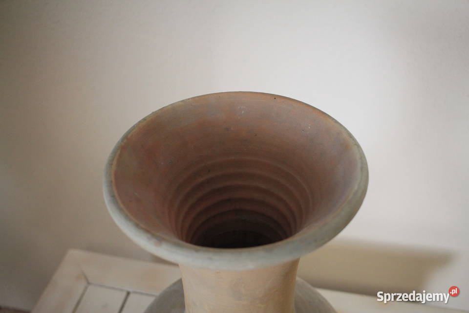 Piękny wazon ręcznie stworzony GLINA WYPALANA Pszczyna