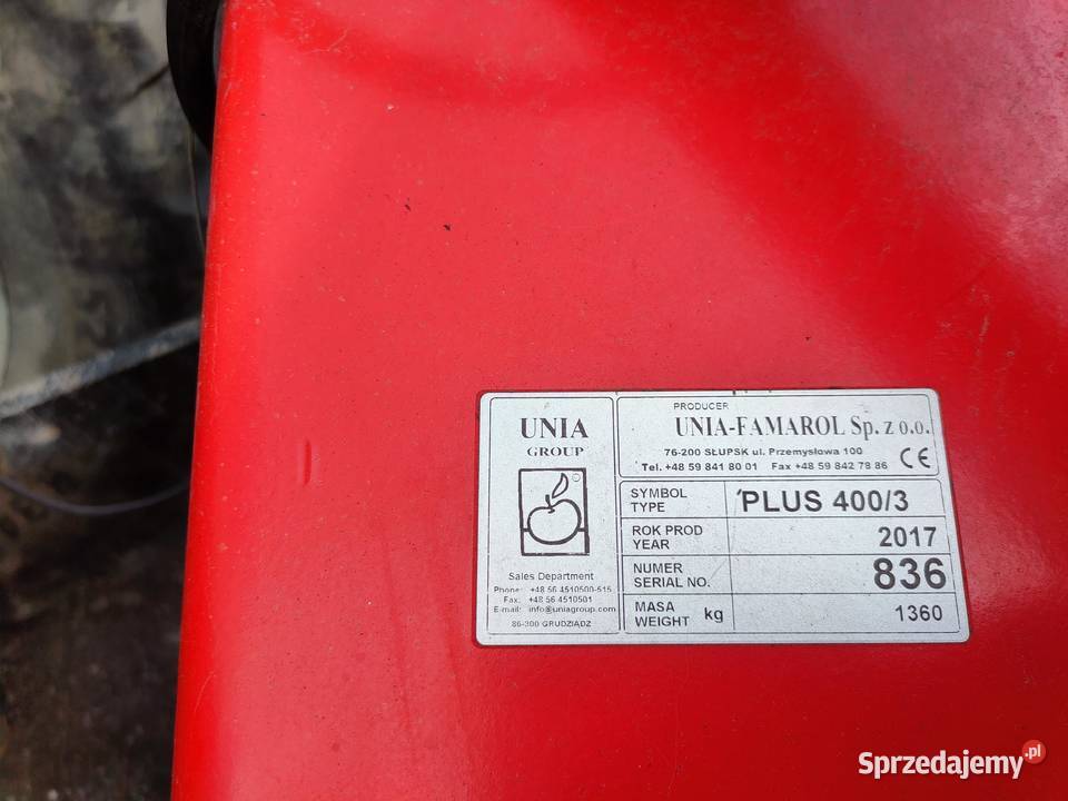 Siewnik UNIA PLUS 400/3