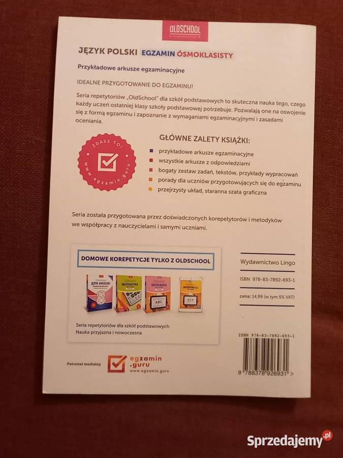 REPETYTORIUM EGZAMIN ÓSMOKLASISTY JĘZYK małopolskie sprzedam