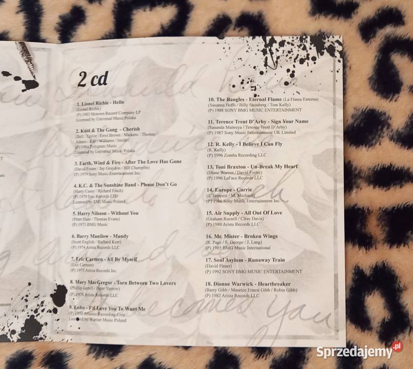 Płyty CD I love ballads seria Marek Sierocki Płyty i kasety