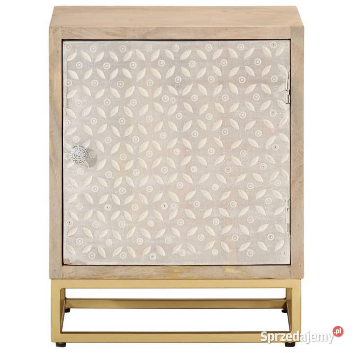 Szafka nocna 40x30x50 lite drewno mango i żelazo Warszawa
