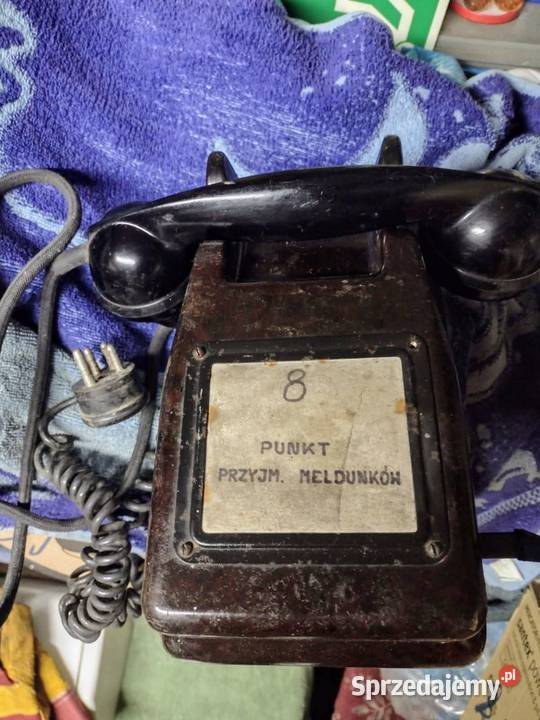 SPRAWNY Telefon ebonitowy RWT MB56B kręcony na wielkopolskie Krotoszyn