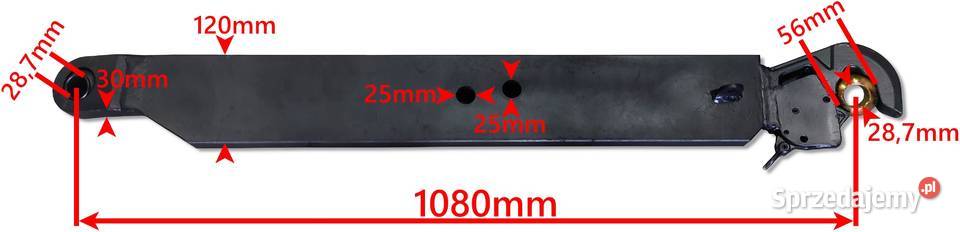 2x WZMOCNIONE Cięgło Boczne BELKA RAMIĘ 1080mm Pozostałe Solec Kujawski