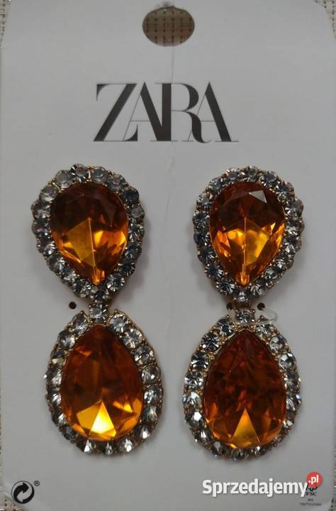 ZARADuże wytworne KOLCZYKI WIECZOROWE z pozłacane Kraków sprzedam