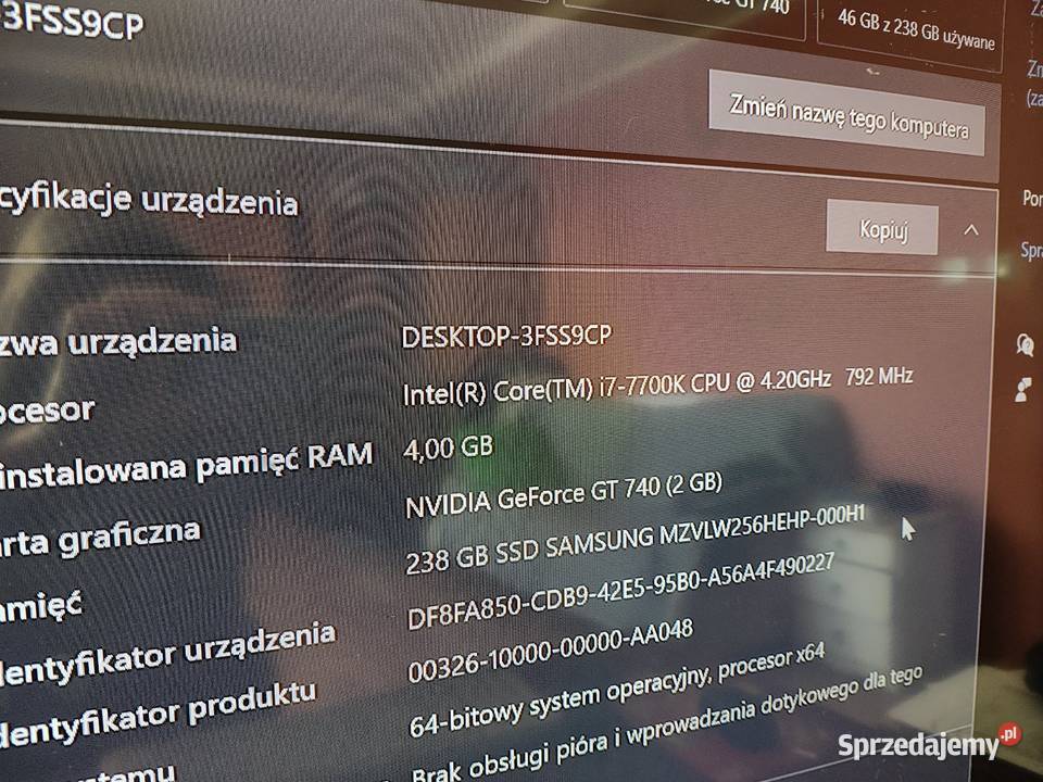 Komputer stacjonarny małopolskie Tarnów