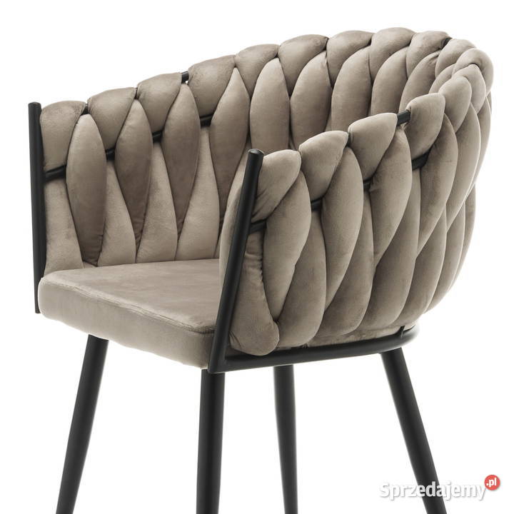 Ceimnobeżowe Krzesło Latina Wysyłka 24H Dostawa 55cm wielkopolskie Tarchały Małe