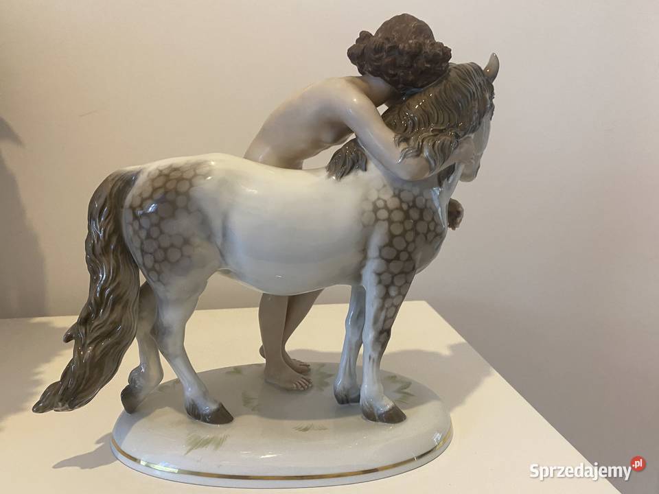 Figura DZIEWCZYNA Z KONIEM FRITZ ROSENTHAL Antyki, Sztuka, Kolekcje Ciechanów
