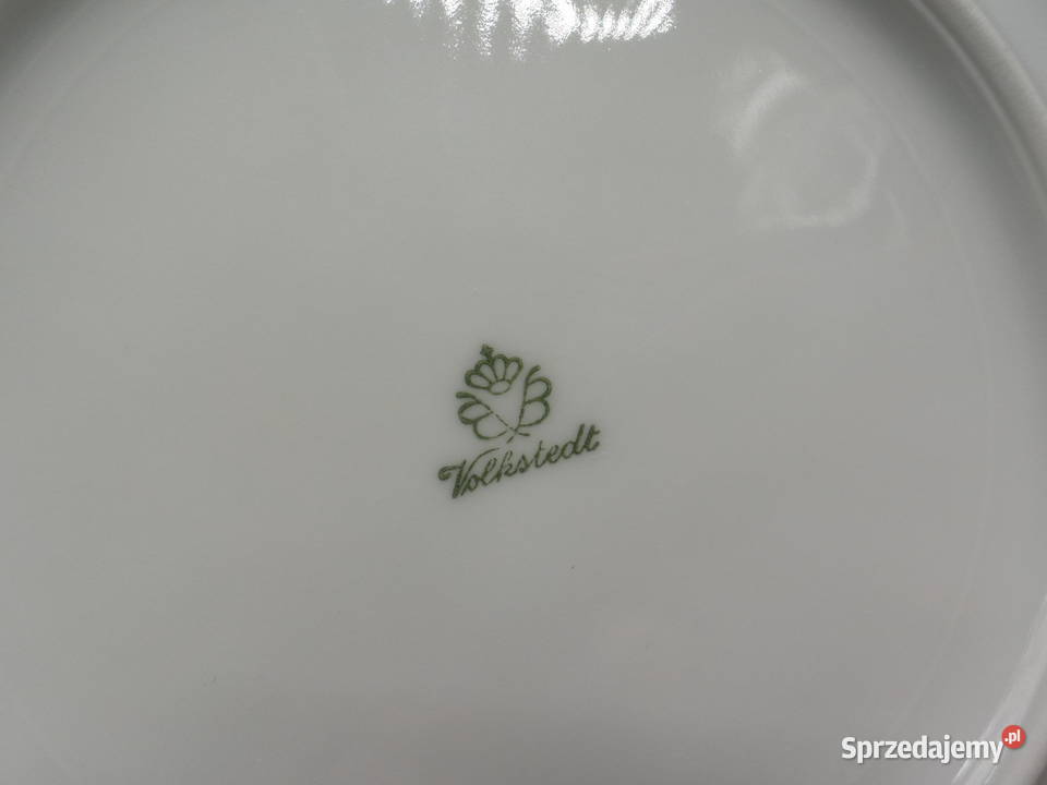 Talerzyki deserowe 4 białe Volkstedt Raszków