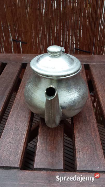 Stary imbryk do herbaty aluminiowy retro Warszawa