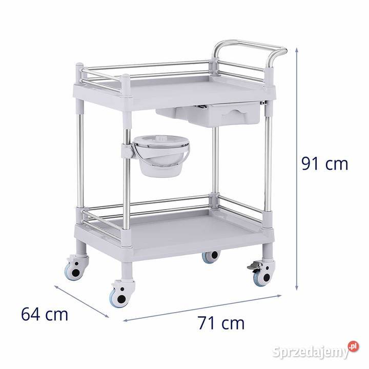 Wózek laboratoryjny 2 półki 54 x 38 szuflada
