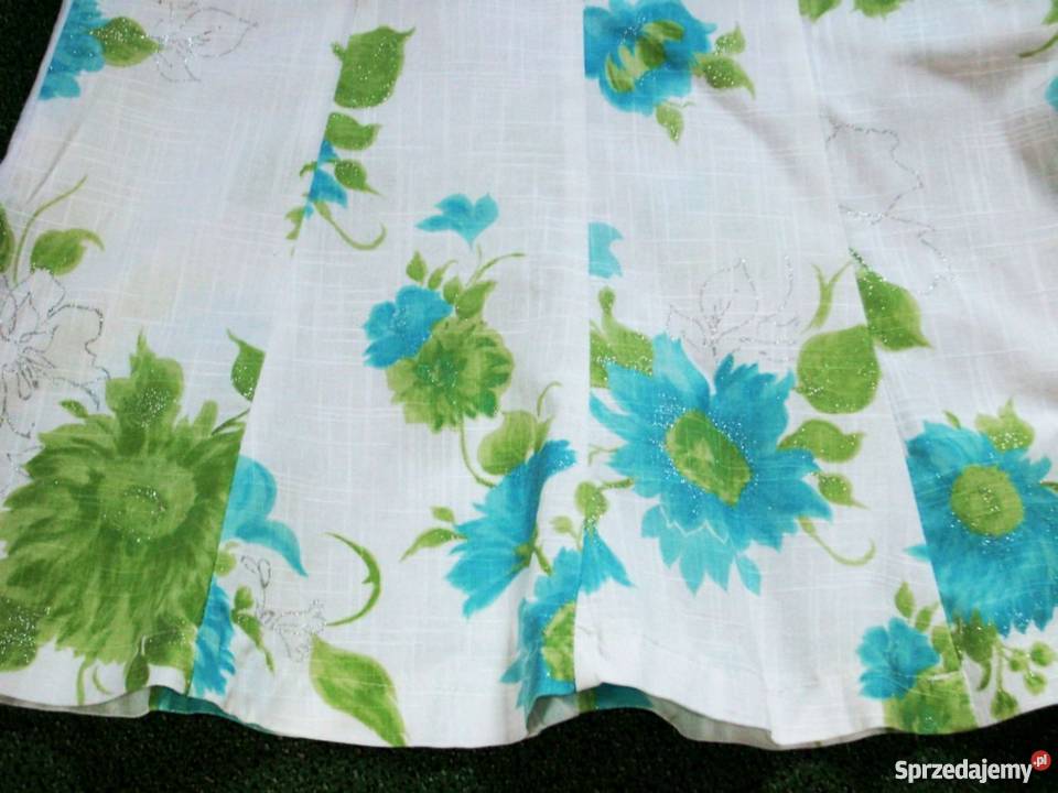 Biała spódnica Kwiaty j NOWA 32 34 małopolskie Nowy Sącz