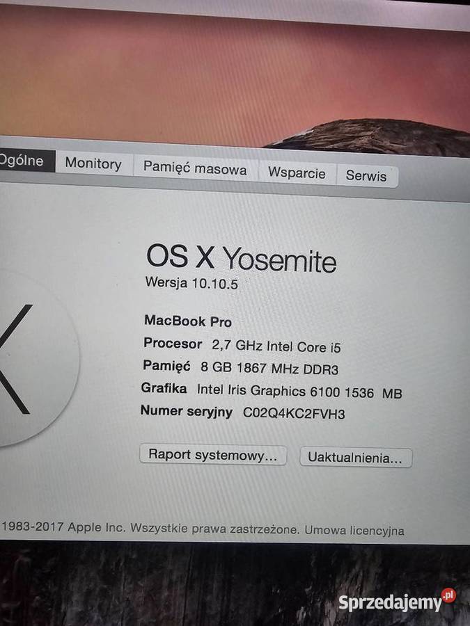 Macbook pro a1502 Nysa