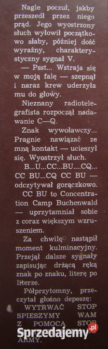 Depesza zza muru śmierci Zygmunt Zonik Limanowa sprzedam