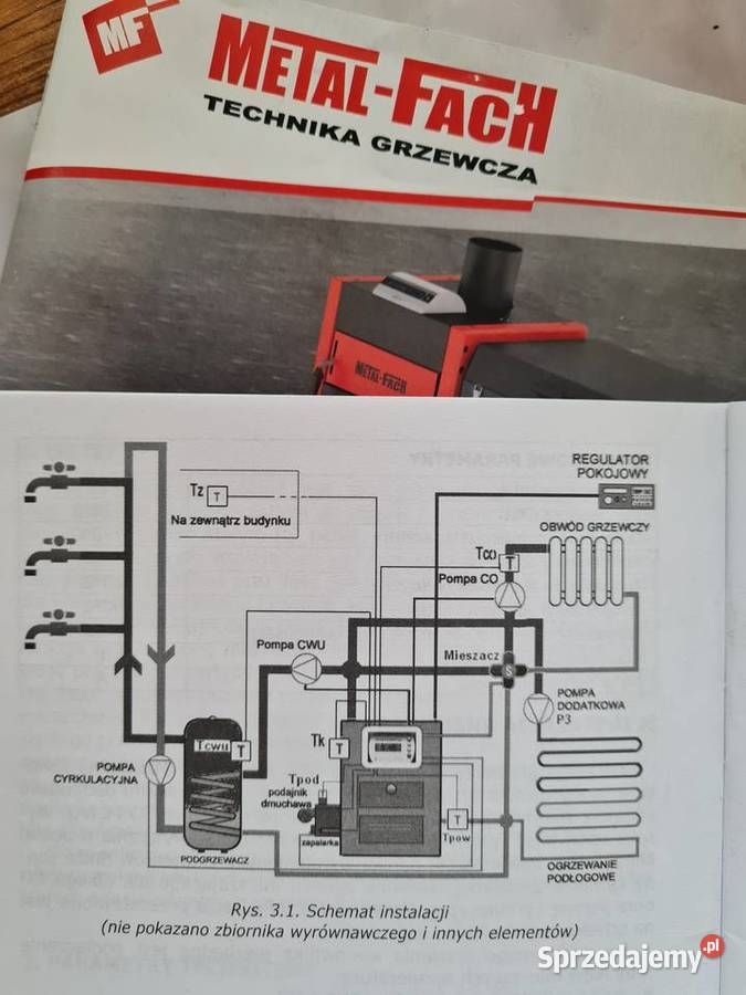 Kocioł piec na pellet ekogroszek drewno 15 KW stal Łochów