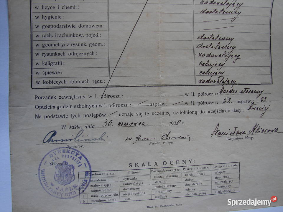 Jasło Szkoła wydziałowo ludowa w Jaśle 1920 Warszawa