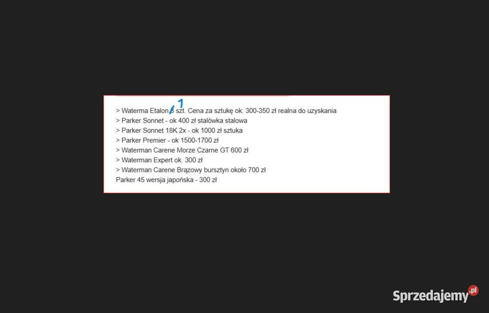 Kolekcja piór Parker i Waterman mazowieckie Warszawa sprzedam