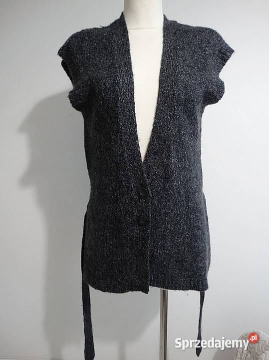 Kamizelka z Paskiem Moherowa Bezrękawnik Sweter Rozmiar 44(XXL) sprzedam