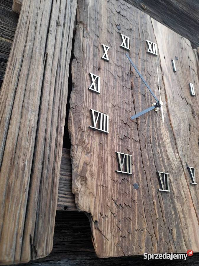 Zegar ze starego drewna sprzedam