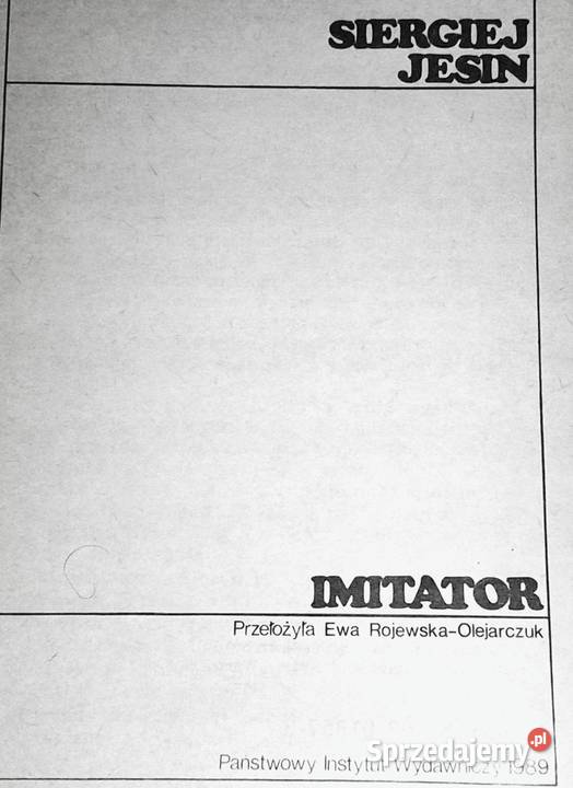 Imitator Siergiej Jesin sprzedam