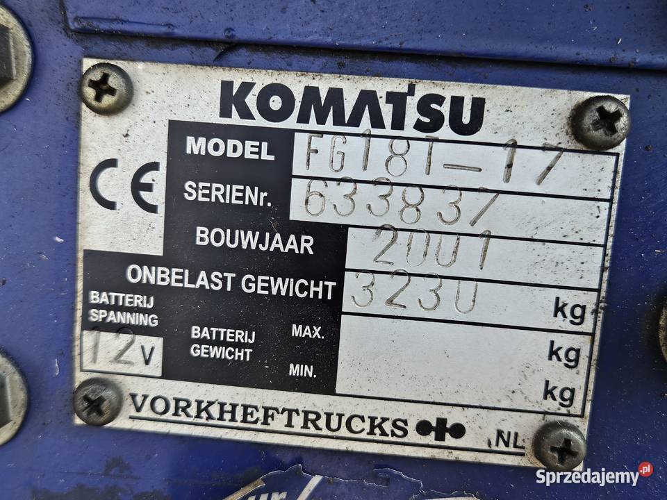 Wózek widłowy Komatsu fg18 Wyszków sprzedam