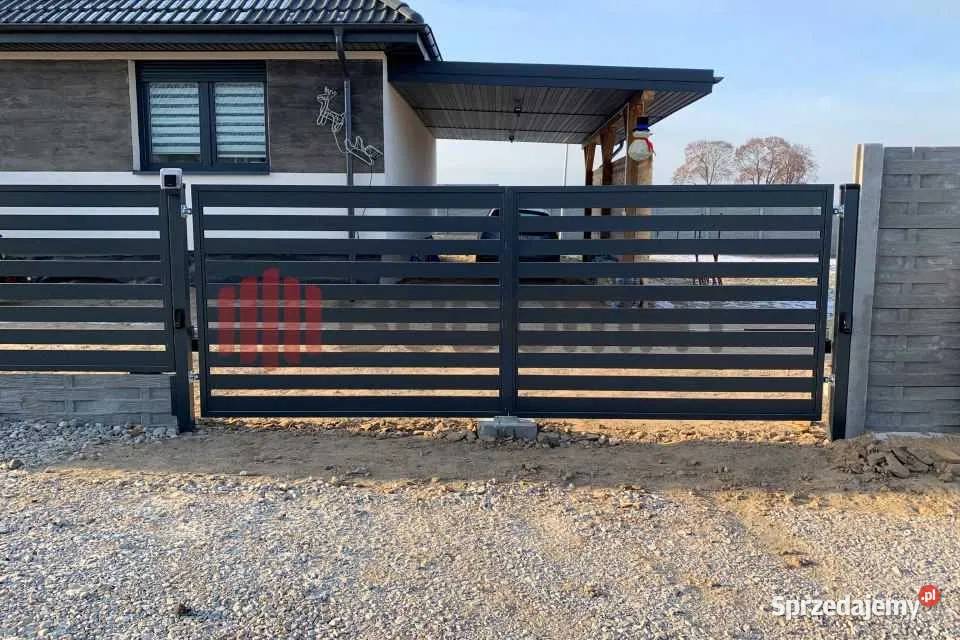 Brama uchylna dwuskrzydłowa wjazdowa na pilota Łabiszyn
