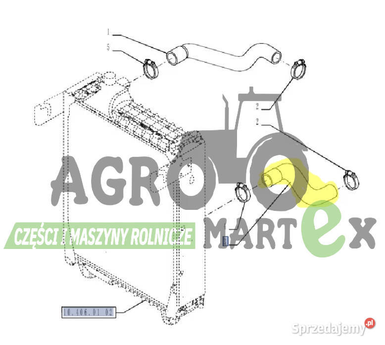 82038277 WĄŻ CHŁODNICY DOLNY CNH Wichrów