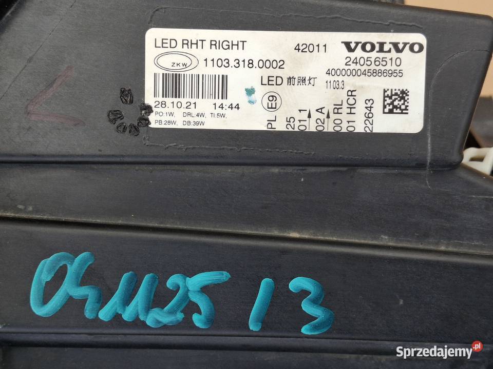 VOLVO FH5 FH 5 REFLEKTOR PRAWY LAMPA PRAWA FULL ciężarowe lubuskie