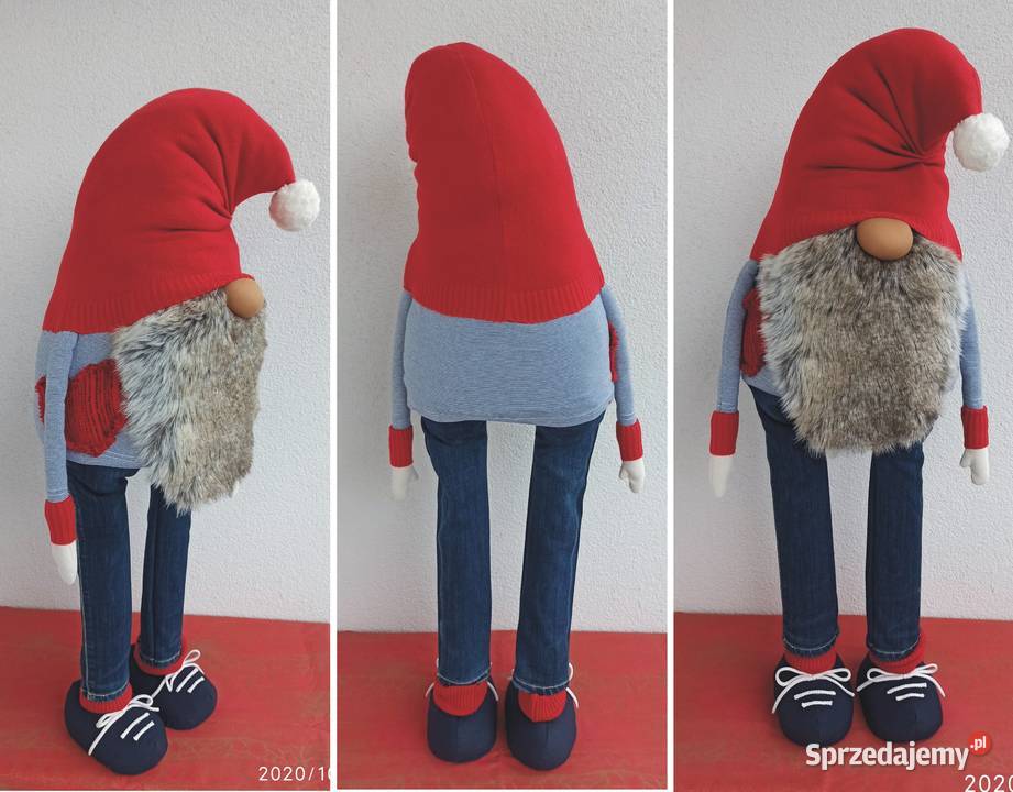 Nowy duży świąteczny skrzat Krasnal Dekoracje i ozdoby