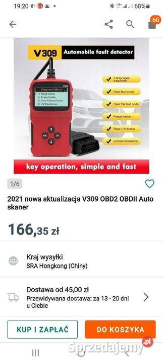 Skaner diagnostyczny OBD II V309 mazowieckie